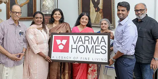 Revealing brand new logo of Varma Homes by Her Highness Princess Gouri Parvathi Bhai