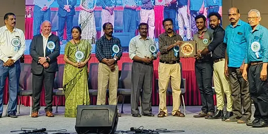 Receiving the Abhinandan Patra for the national safety award 2025